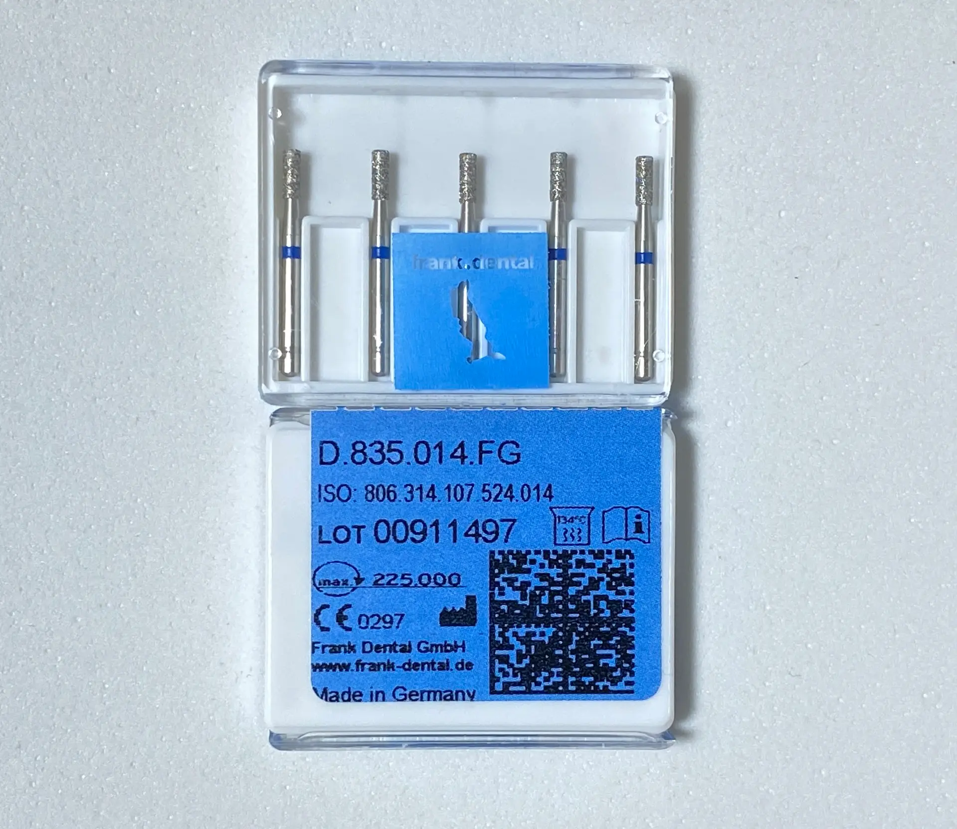Franke Dental D.835.014.FG HIGH SPEED - Diamond  FISURE BUR -  BLUE