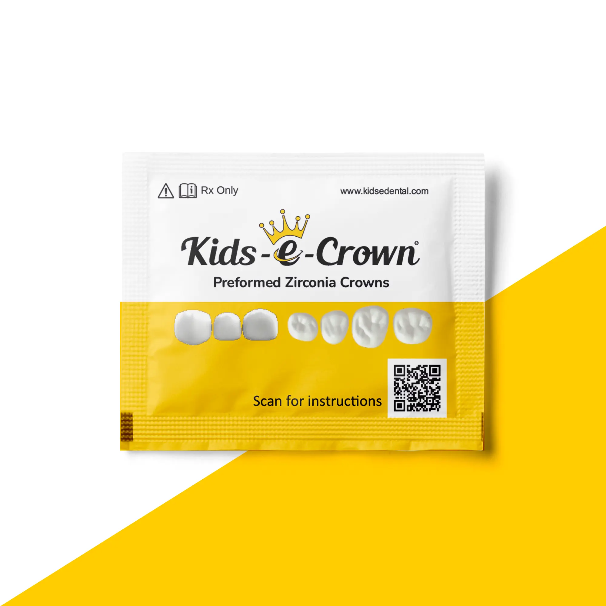 Kids-e-Dental Anterior Universal  Zerconia crown - mesiodistal dimensions (5.7mm)