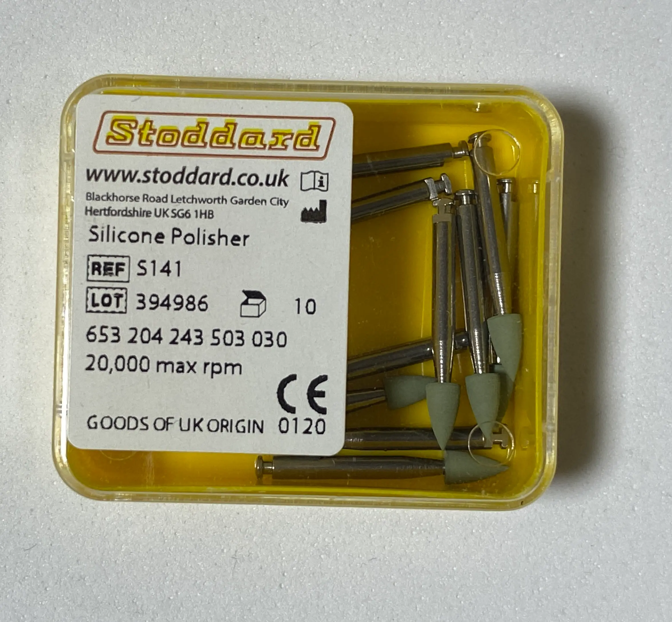 Stoddard Low Speed Polishing Flame bur for Acrylic - Gray - 1 pc