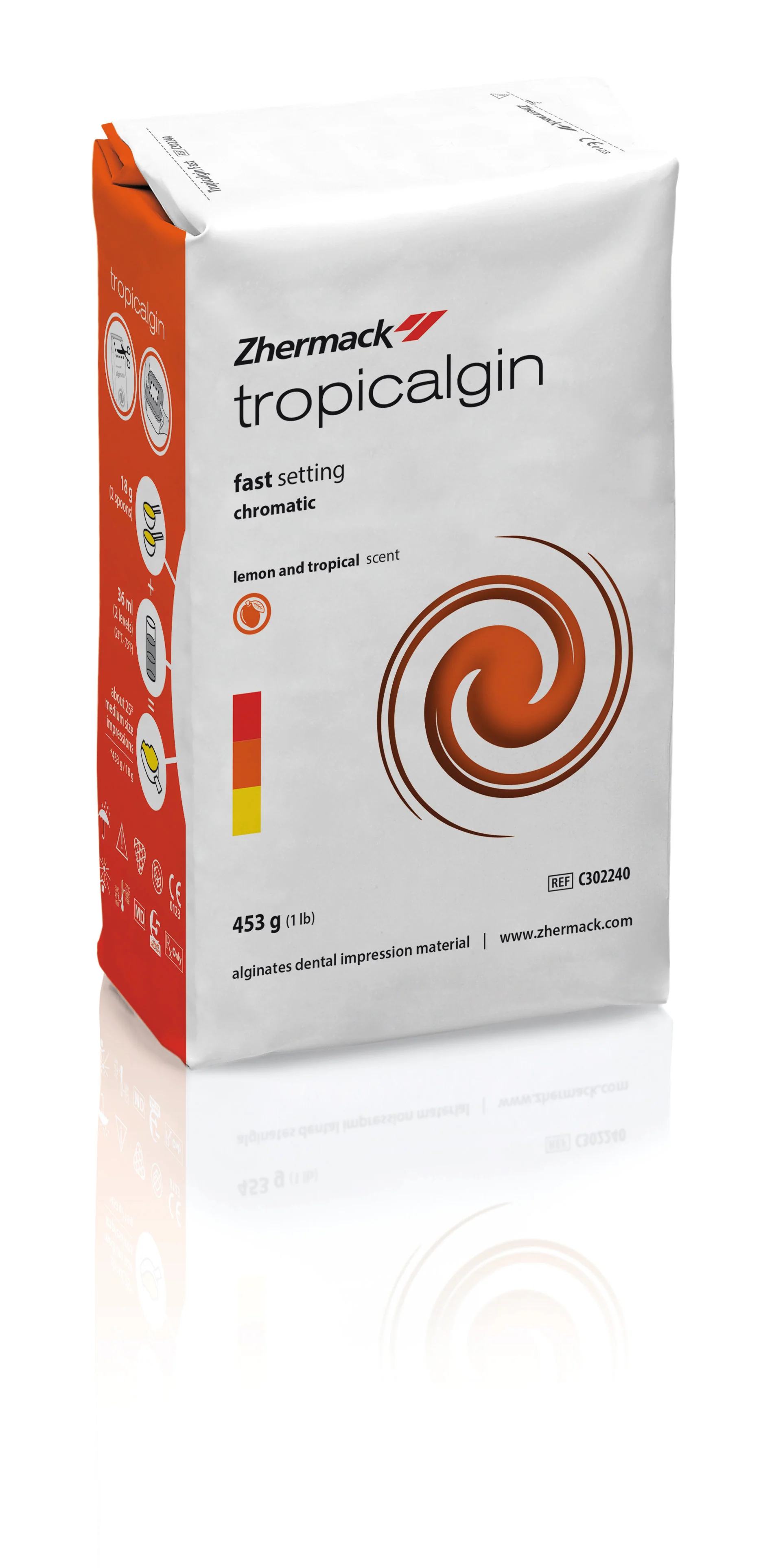ZHERMACK TROPICALGIN Dental ALGINATE 453g - Image 2